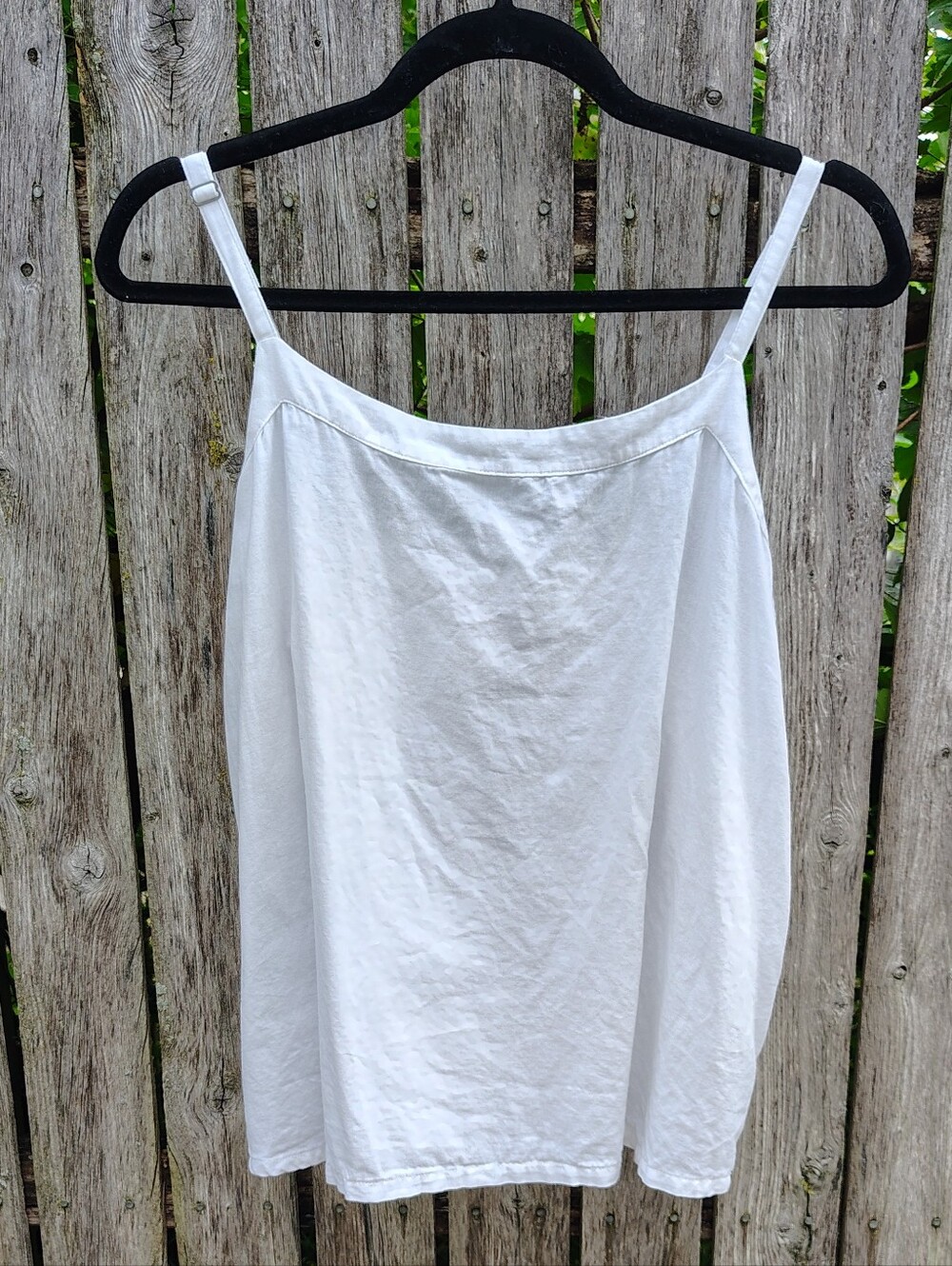 Pact White Adjustable Spaghetti Strap Camisole